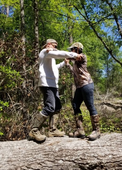 Dirty Dancing out in the woods… Ruben and wife, Ana